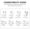 5D Car Seat Covers Full Set w/ Waterproof Leather Universal for Sedan