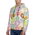 thumbnail image 2 of Hoodies for Men - Cartoon Donut Print Long Sleeve Comfrt Men'S Fashion Hoodies & Sweatshirts, Sweatshirts for Men Hoodies Pullover Clothing Clothes with Pouch, 2 of 7