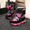 thumbnail image 4 of Generic Boys' Girls Toddler Cotton Shoes Waterproof Camouflage and Thickened Winter Warm Cotton Boots Winter Outdoor Shoes for Little/Big Kid(10-10.5Years,Pink), 4 of 4