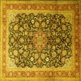 thumbnail image 1 of Ahgly Company Indoor Square Medallion Yellow Traditional Area Rugs, 6' Square, 1 of 4