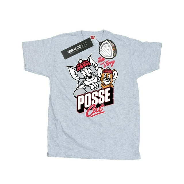 Tom And Jerry T-Shirt pour Hommes avec Chat de Compagnie