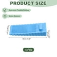 thumbnail image 2 of Uxcell 4 Pack 1.57" TPR Non-Slip Door Stoppers for Bottom Door Stop Wedge, Blue, 2 of 6