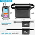 thumbnail image 4 of Livhil Waterproof Dry Bag and Waterproof Cell Phone Bag for Outdoor Water Sports Paddle Waterproof Pouch Bag Case (2 * Phone Case(Clear) + 2 * Fanny Pack(Black)), 4 of 8