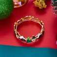 thumbnail image 6 of NICKSUN Christmas Enamel Stretch Bangle Bracelet for Women, Snowman Xmas Tree Sleigh Enamel Statement Bracelet, Festive Holiday Costume Jewelry for Party Christmas Gift Stocking Stuffer, 6 of 7