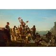 thumbnail image 3 of George Caleb Bingham 24x18 Black Modern Framed Museum Art Print Titled - Jolly Flatboatmen in Port (1857), 3 of 5