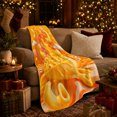 thumbnail image 3 of Funny Mac Cheese Painting, Playful Artistic Scene, Warm Flannel Blanket for Living Room and Bedroom with Detailed Artwork, Art Lovers Valentine's Day Gift, Playful Home Decor, 3 of 9