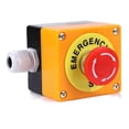 thumbnail image 2 of Red Sign Emergency Stop Push Button Sturdy Plastic E-Stop Push Button for Indoor and Outdoor Electrical, 2 of 5