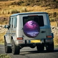 thumbnail image 3 of Fotbe Purple Moon Tree Night Sky Spare Tire Cover Thickening Universal Fit for Jeep, Trailer, RV, SUV, Truck, Tough Tire Wheel Soft Cover-17 inch, 3 of 8