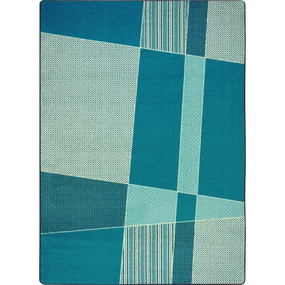 Joy Carpets Kid Essentials Spazz 5'4" x 7'8" Area Rug in Color Teal