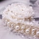 thumbnail image 3 of Cinta Accesorios de Costura Perfecl 1 Yarda Elegante Perla con Bordadas 3cm Beige blanco, 3 of 8