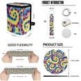 thumbnail image 6 of Yuyamidu Cute Dog Paw Car Seat Covers Full Set with Steering Wheel Cover Seat Belt Strap Cover Tie Dye Garbage Bag Rearview Mirror Protective Cover Cup Coasters Keychain 13 Pcs, 6 of 7