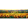 thumbnail image 2 of OToole, Nancy 14x7 White Modern Wood Framed Museum Art Print Titled - Sweeping Fields of Sunflowers, 2 of 4