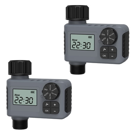 YAFABROO Set of 2 Smart Garden Watering Timers, BSP 3/4" Automatic Irrigation Controller