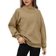 thumbnail image 4 of Sudadera con capucha de manga larga para niña, color liso, con abertura en el bajo y cierre de hebilla, de poliéster, talla mediana y grande, 4 of 8