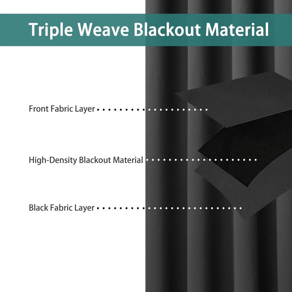 LUSHVIDA Room Divider Curtains Total Privacy Wall Room Divider Screens Wide Blackout Curtain for Living Room Bedroom Patio Sliding Door, 1 Panel, Black, 8.3ft Wide x 7ft Tall