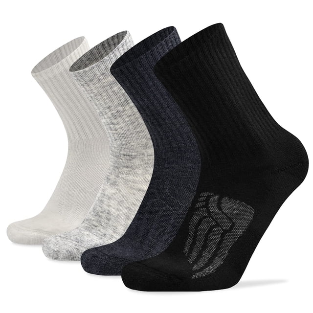 Calcetines de senderismo Daze en mezcla de lana para hombre, XL y mujer L, 4 pares