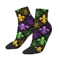 thumbnail image 2 of Bingfone Mardi Gras1 Design Patterned Men'S Women'S Casual Cotton Socks, 2 of 9