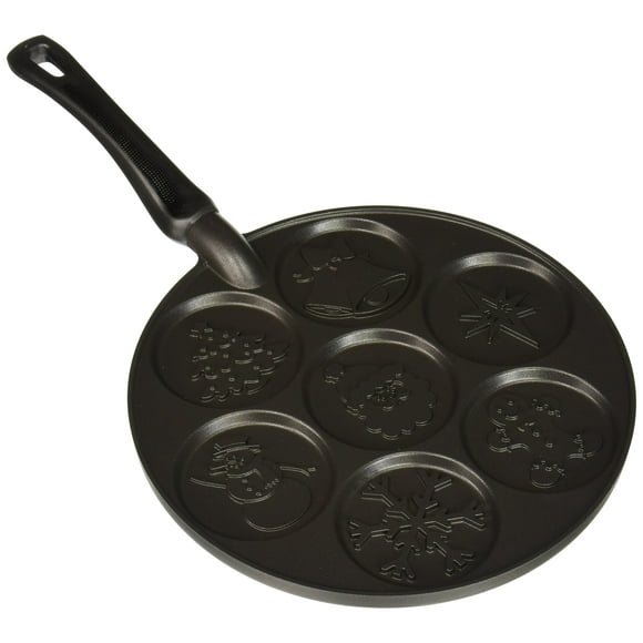 Sartén para tortitas Nordic Ware Holiday Black, 140 ml, aluminio fundido