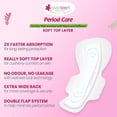 thumbnail image 3 of everteen XXL Sanitary Napkin Pads with Cottony-Soft Top Layer for Women Enriched with Neem and Safflower, XX-Large, 320mm Pack of 40,, 3 of 5