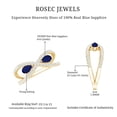 thumbnail image 5 of Rosec Jewels Lab Created Ring with Real Sapphire - Infinity Engagement Ring (Authentically Certified), 18K Yellow Gold, US 10.00, 5 of 8