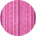 thumbnail image 1 of Ahgly Company Indoor Round Abstract Pink Modern Area Rugs, 4' Round, 1 of 4