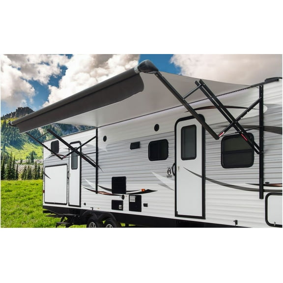Carefree RV AL18006E RV Patio Manual Awning , White Solid