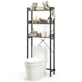 thumbnail image 1 of Costway 3-Tier Over-The-Toilet Bathroom Shelf Metal Frame Space Saver Rack with 4 Hooks, 1 of 10