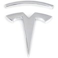 thumbnail image 1 of GHSDFBB 3D T Metal Emblem Car Side/Rear Badge Decals for Tesla Model S ModelxModel 3 Auto Accessories (Silver), 1 of 6