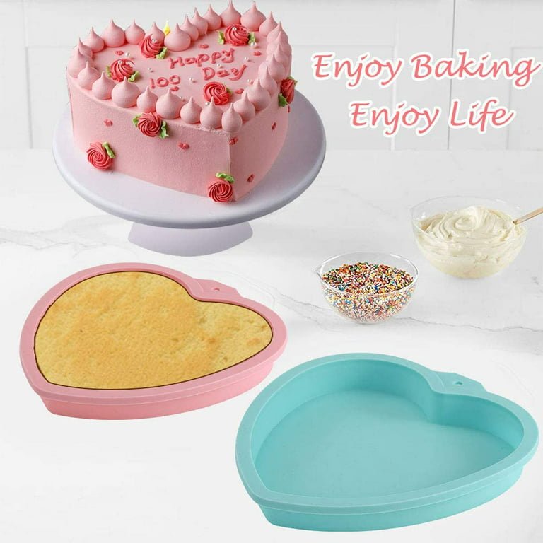 Heart Shaped Cake Pan Silicone Cake Mold Baking Pans Non-Stick