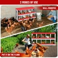 thumbnail image 4 of Twister.CK 10 Compartment Metal Chicken Nesting Box, Rollaway Design for Easy Egg Collection, Red, 4 of 11