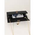 thumbnail image 6 of REMANLAND Women's PVC Snake Print Tote Handbag Detachable Chain Strap, Black, 6 of 6