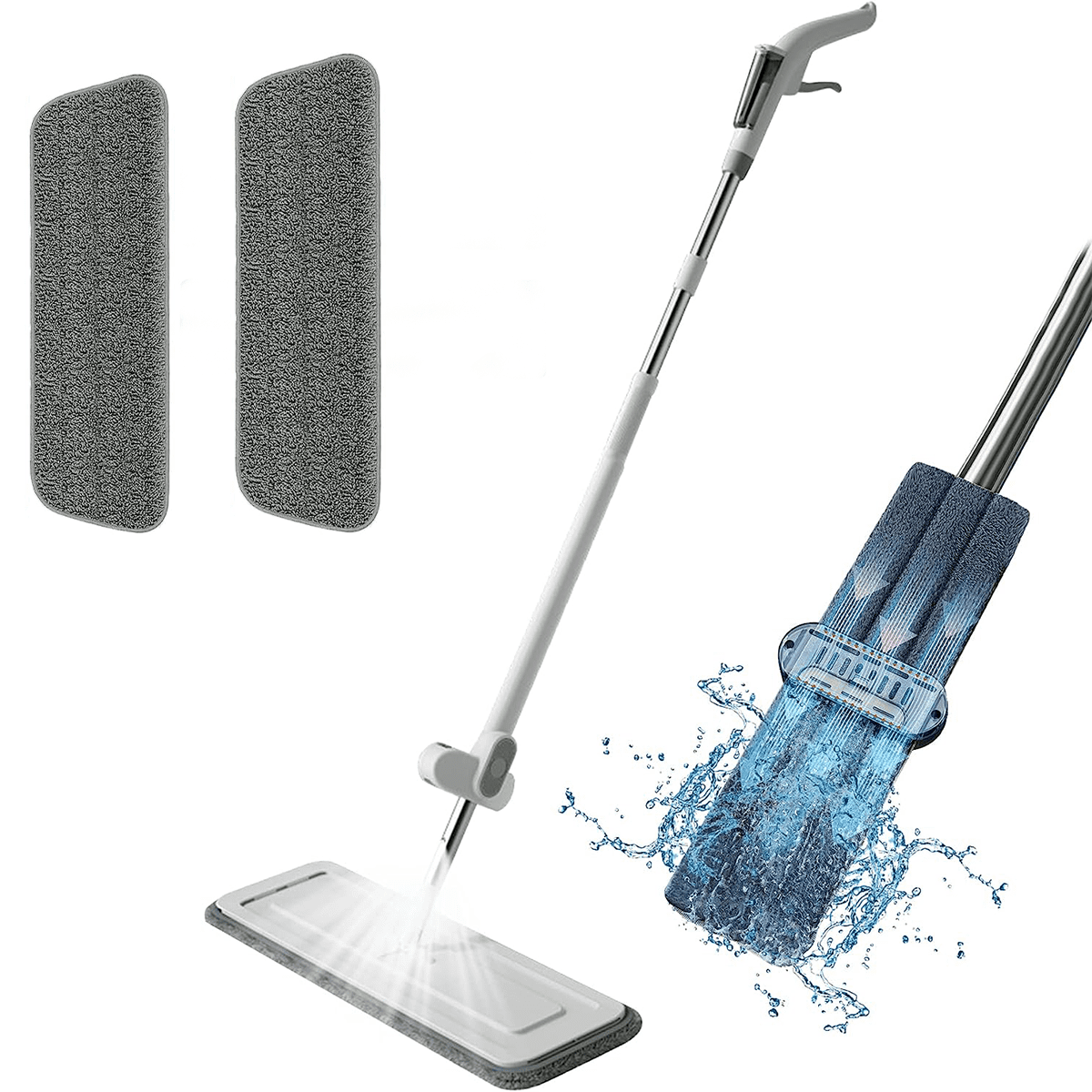 Spray Mops for Floor Cleaning, Microfiber Dust Wood Floor Mop, with 2