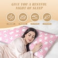 thumbnail image 4 of Lsque Pink Cartoon Bear Body Pillow Case Cover,Ultra-Soft Microfiber Bed Pillow Cases 20x54 inches,Elegant Bedding,Breathable Durable Pillow Cover with Envelope Closure, 4 of 8