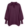 thumbnail image 5 of Gsakboxl Cardigan Sweaters for Women Solid Color Oversized Loose Poncho Style Knit Sweater, Soft Flowy Casual Pullover Top For Autumn Winter Daily Sun Protection, 5 of 5
