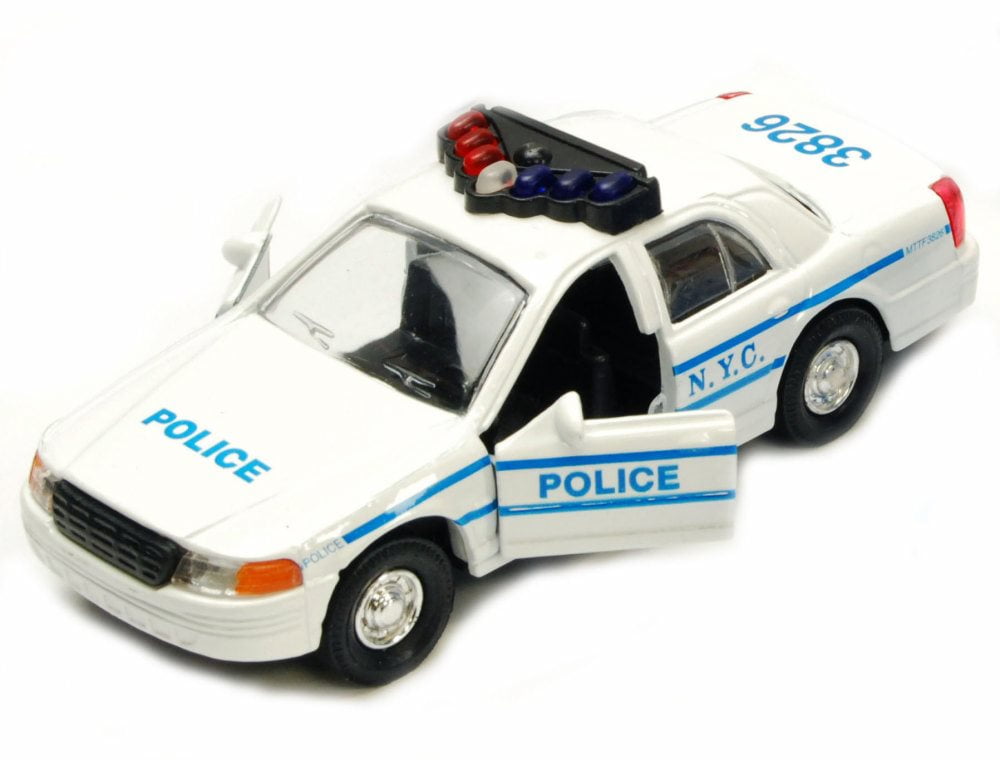 NYC Police Car Series, White Showcasts 9985/2D 5 Inch Scale Diecast