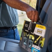 SmartStraps RatchetX 1.5 x 14ft Commercial Tie Down Strap, Yellow, 2 Pack - 1,677lb SWL