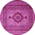 thumbnail image 1 of Ahgly Company Indoor Round Medallion Pink Traditional Area Rugs, 7' Round, 1 of 4