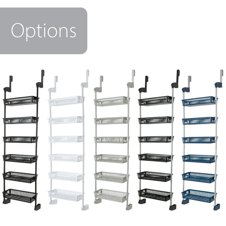 Smart Design 6 Tier Adjustable Over the Door Pantry Organizer with