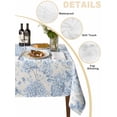 thumbnail image 3 of Blue Floral Tablecloth Rectangle Table Cloths 54x108, Waterproof Tablecloth Outdoor Table Cloth, Garden Petals Flower Botanical Tree Branch Washable Table Cover for Kitchen Dinning Party, 3 of 8
