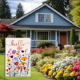 thumbnail image 2 of AMHNF Hello Spring Garden Flag Outside 12x18 Inch Double Sided Small Seasonal Farmhouse Floral Yard Flag Outdoor Decoration, 2 of 5
