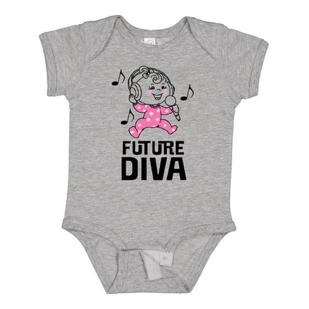 

Inktastic Future Diva Baby Girl Singer Gift Baby Girl Bodysuit