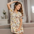 thumbnail image 3 of Naloa UAE Travel1 Print Women Nightgowns,Womens Loungewear,Short Sleeve Sleepwear,Comfy Ladies Nightdress, 3 of 6