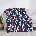 thumbnail image 3 of Yiaed Daisy Flowers Print Blanket Throw Blanket Soft Cozy Flannel Blanket for Home Bed Sofa Couch Chair-40"x30", 3 of 6