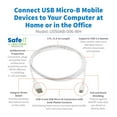 thumbnail image 3 of Tripp Lite 6ft USB-A to USB Micro-B Antibacterial Cable White U050AB006WH, 3 of 5