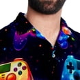 thumbnail image 5 of Game Controller Men's Short Sleeve Poplin Shirt with Spread Collar Tops, Casual Printed Button Down, Summer Beach Shirt for Men - Unisex, Stylish Men's Shirts, 5 of 6