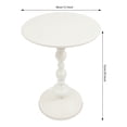 thumbnail image 2 of Modern Round Side Table, Home Small Coffee Table Retro Drink Table Lunch Table For Small Spaces, Accent End Table with Solid Steel Leg for Living Room, Bedroom,, Office (white-15.7"D X 20.5"H), 2 of 19