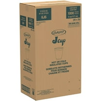 Dart 6J6 6 oz White Foam Cups J-Cup Insulated Drink Cup Case of 1,000