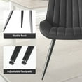 thumbnail image 4 of Modern Dining Chairs Set of 2, Upholstered Fabric Kitchen Chairs with Thick Cushions and Sturdy Metal Legs, 300 lbs Capacity, 4 of 8