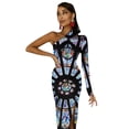 thumbnail image 5 of Cathedral Stained Glass Half Dleeve Split Dress women"s dresses luxury long sleeve dresses, 5 of 6