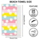thumbnail image 3 of Toalla de playa, toallas de baño, nueva toalla de playa de fibra fina, toalla estampada, toalla absorbente para playa, natación y vacaciones que rodea la playa., 3 of 7